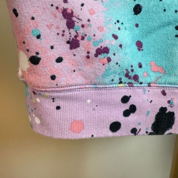 Justice Girls Paint Splatter Hoodie Multicolored Pullover Sweatshirt Sz L - Picture 6 of 12